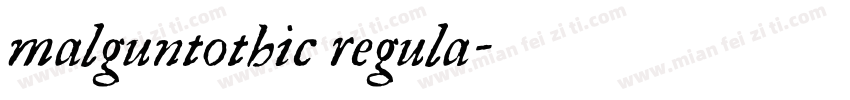 malguntothic regula字体转换